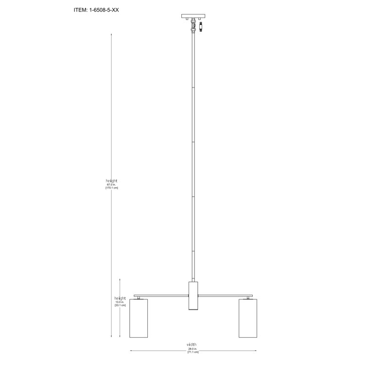 Noble Brass 5-Light Adjustable Metal Chandelier