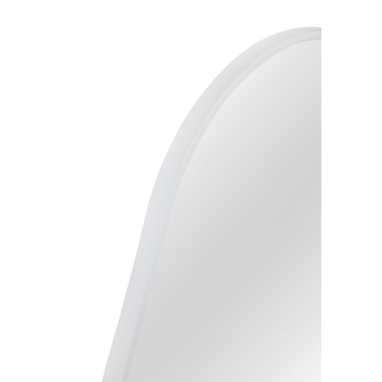 Solana White Asymmetrical Wood Wall Mirror