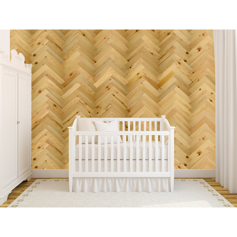 Baxter Blonde Pine Herringbone Peel & Stick Wall Planks