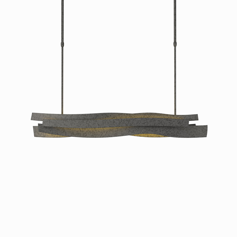 Volcanic Strata LED Kitchen Island Pendant in Natural Iron