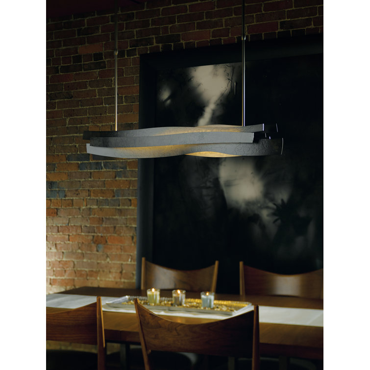 Volcanic Strata LED Kitchen Island Pendant in Natural Iron