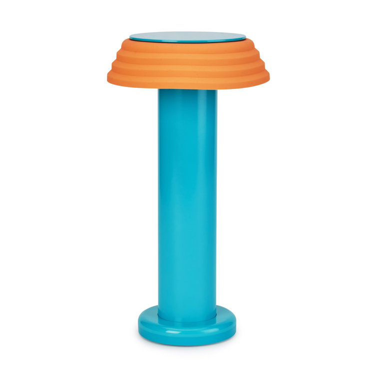 Blue and Orange Silicone Cordless Outdoor Table Lamp