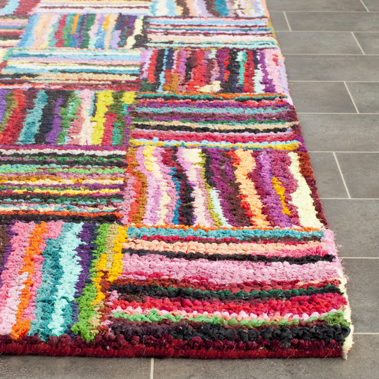 Multicolor Hand-Tufted Wool and Cotton 6' x 9' Area Rug