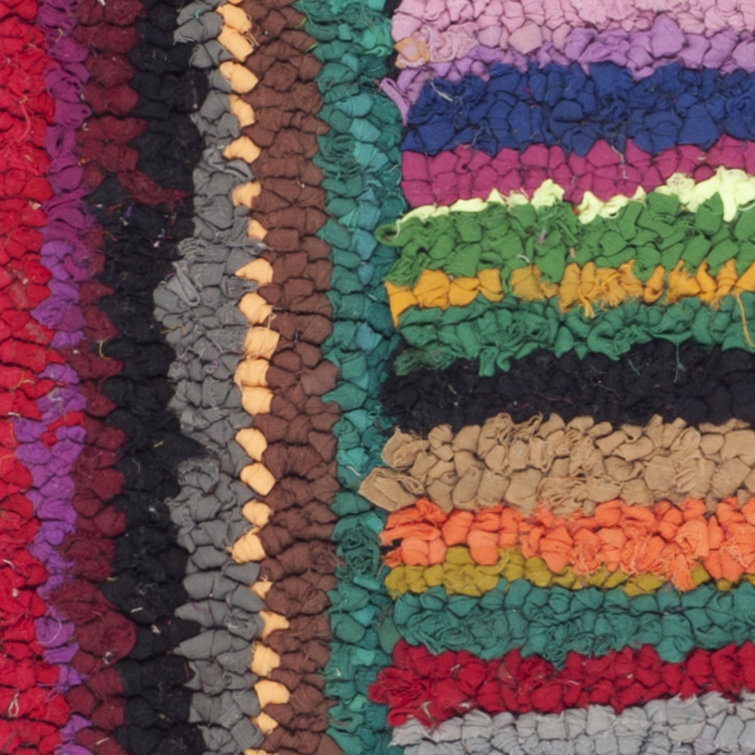 Multicolor Hand-Tufted Wool and Cotton 6' x 9' Area Rug