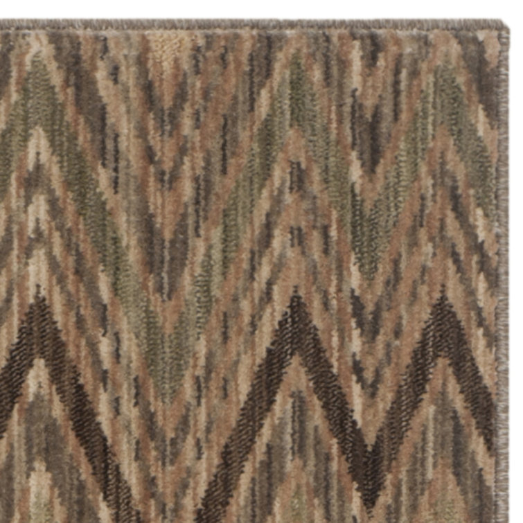 Geometric Gray Synthetic 8' x 10' Easy Care Area Rug