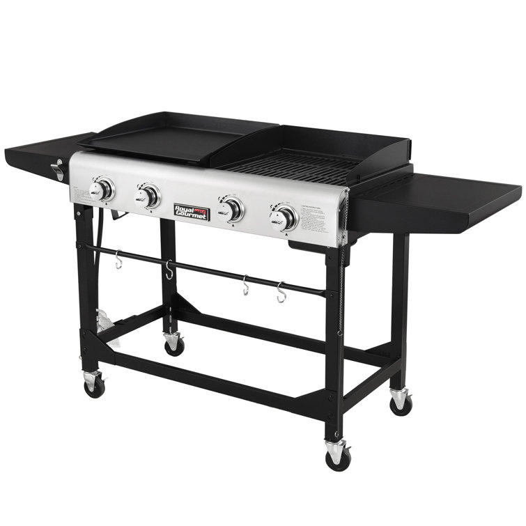 Royal Gourmet 66" Stainless Steel Propane Gas Grill with Side Burner