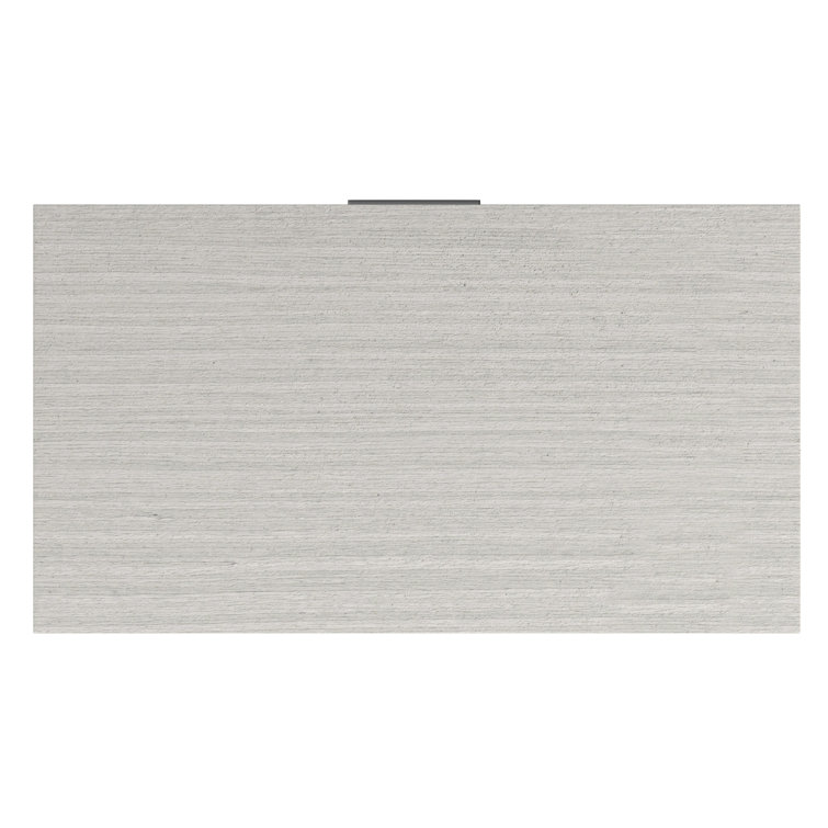 Gray Marble 2-Drawer Nightstand with USB Ports