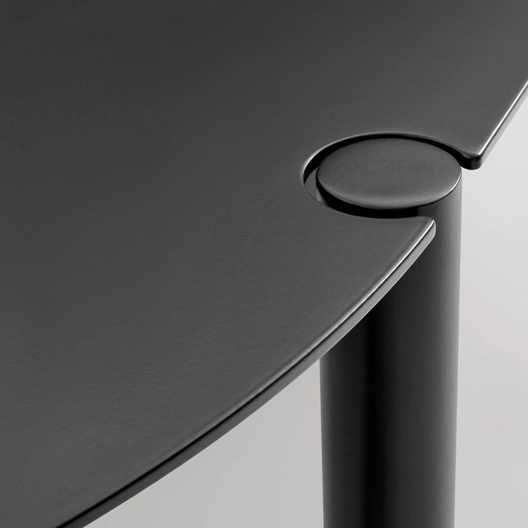 Oblivion Black Round Metal Dining Table