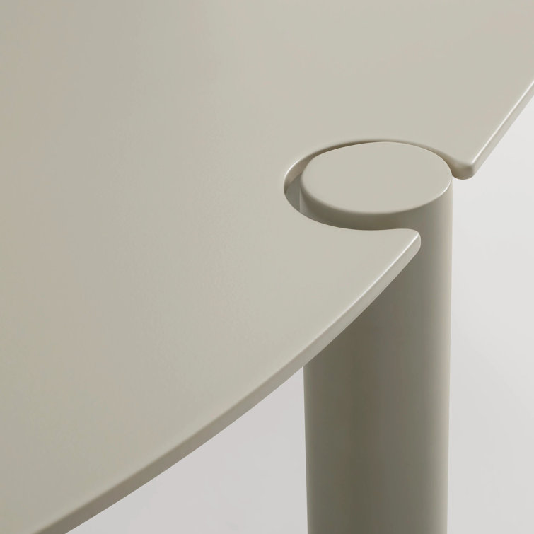 Putty Round Contemporary Metal Dining Table