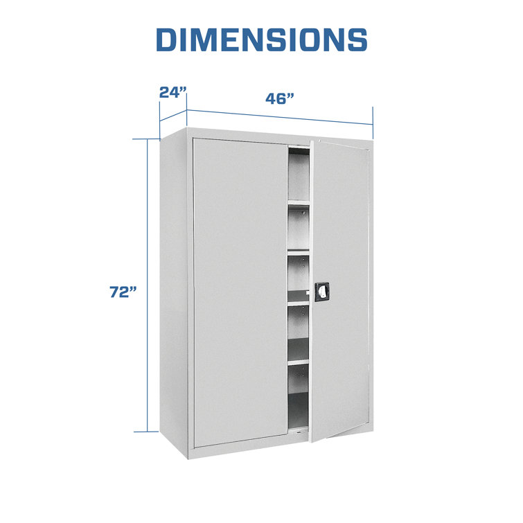 Sandusky Lee Elite 24" D x 46" W x 72" H, Steel Garage Storage Cabinet by Sandusky