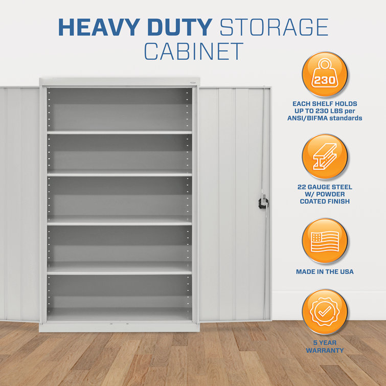Sandusky Lee Elite 24" D x 46" W x 72" H, Steel Garage Storage Cabinet by Sandusky
