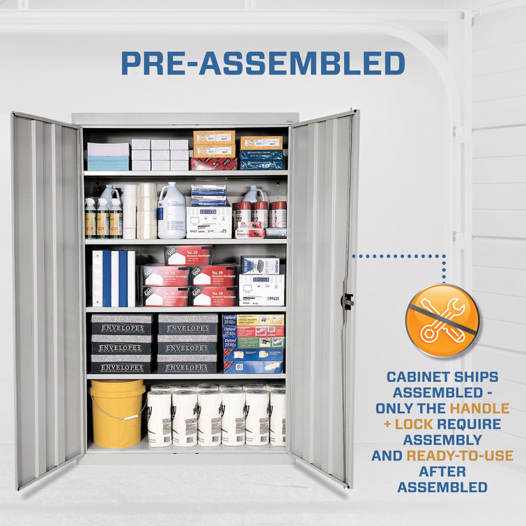 Sandusky Lee Elite 24" D x 46" W x 72" H, Steel Garage Storage Cabinet by Sandusky