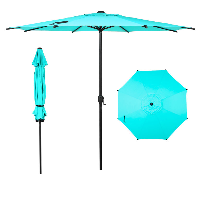 Lyon 108" Light Blue Steel Market Umbrella