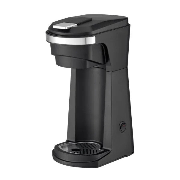 Black Single Serve Coffee Maker with Removable Drip Tray