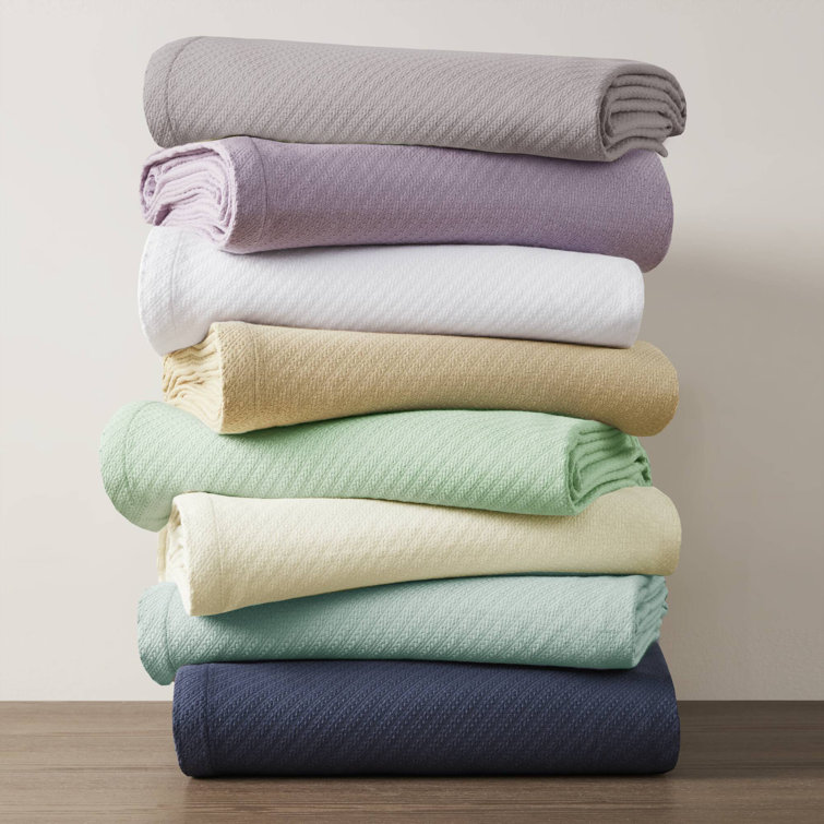 Supreme Liquid Cotton King-Size Blanket in Soft Gray