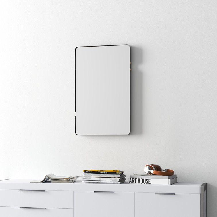 Rockdale Black Metal Rectangular Wall Mirror