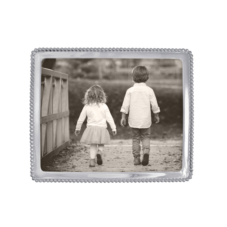 Elegant Silver Beaded 8x10 Picture Frame