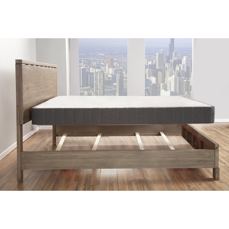 Cal King Upholstered Metal Platform Bed Frame