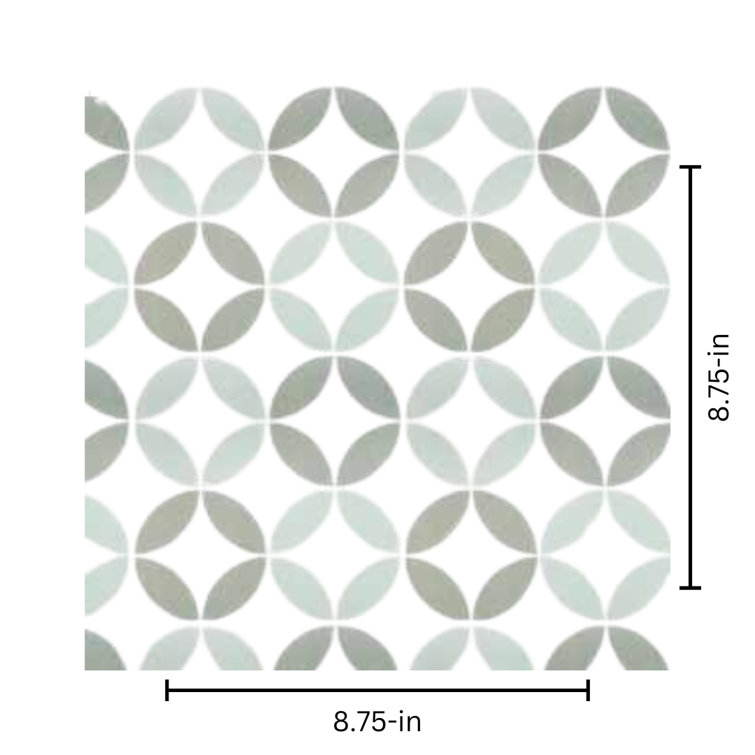 Twinkle Black and Gray 9" Porcelain Matte Wall and Floor Tile
