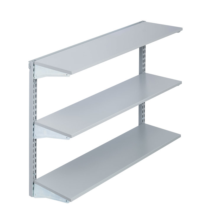 Storability 33'' Silver Epoxy Heavy-Duty Modular Wall Shelf