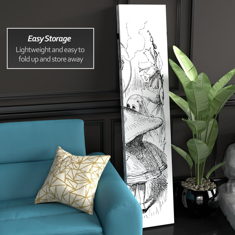 72" x 48" Double Sided Alice in Wonderland 3 Panel Room Divider