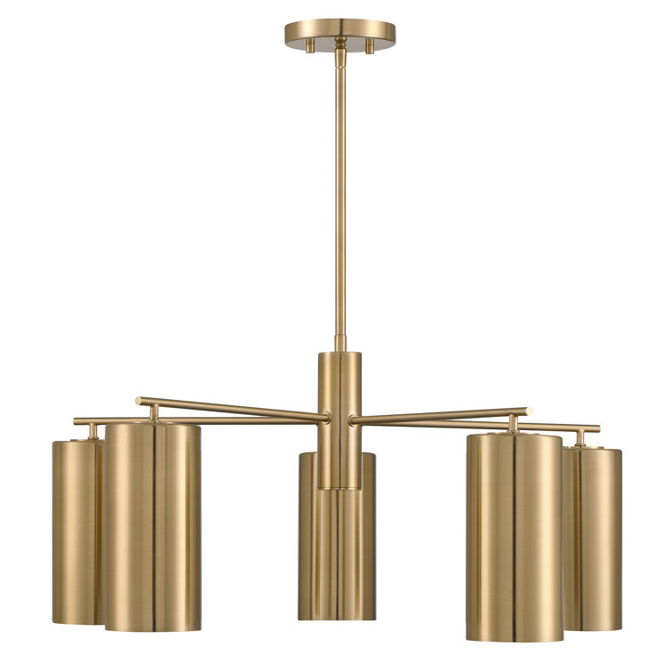 Noble Brass 5-Light Adjustable Metal Chandelier