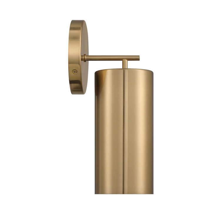 Noble Brass Dimmable Metal Cylinder Wall Sconce