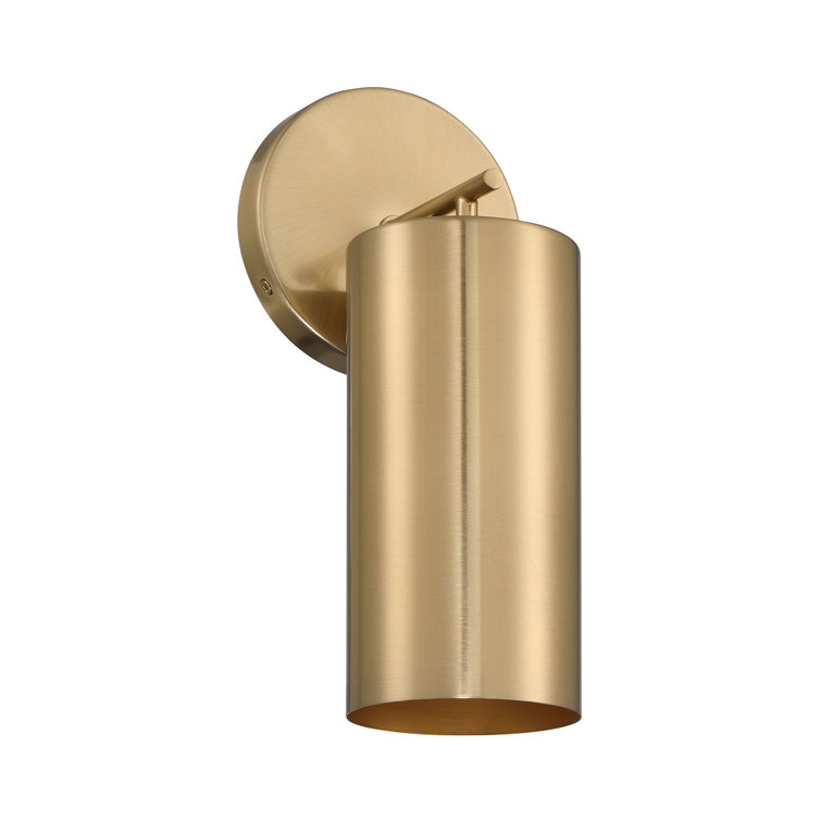 Noble Brass Dimmable Metal Cylinder Wall Sconce