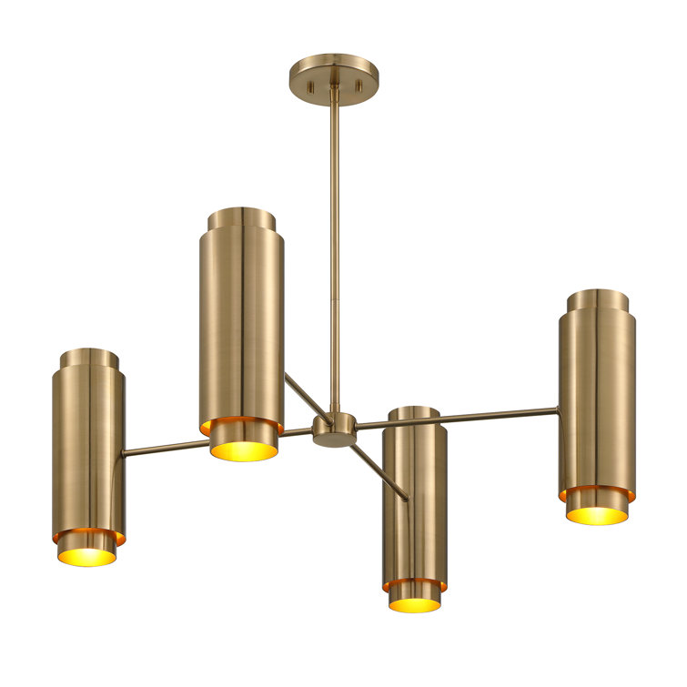 Noble Brass 8-Light Adjustable Metal Chandelier