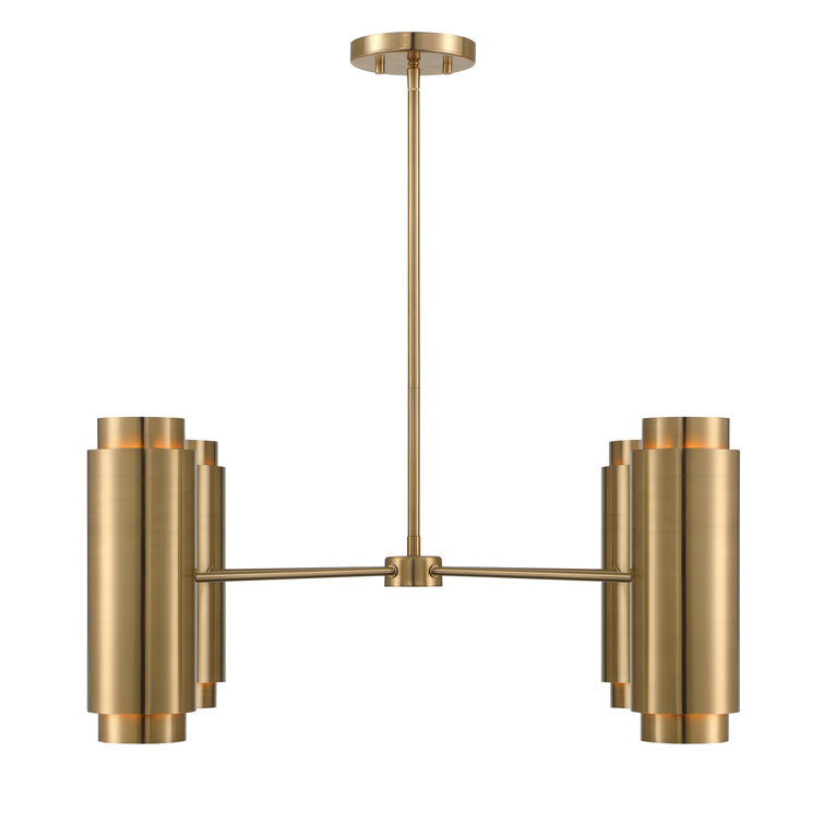 Noble Brass 8-Light Adjustable Metal Chandelier
