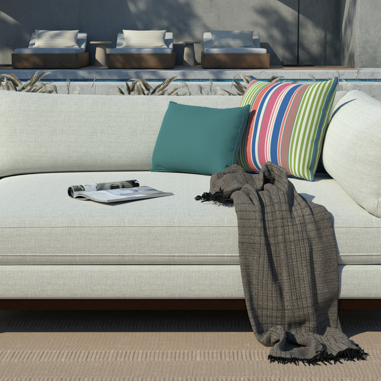 Newport Stripe Multi-Color Outdoor Pillow Cover, 20" x 20"