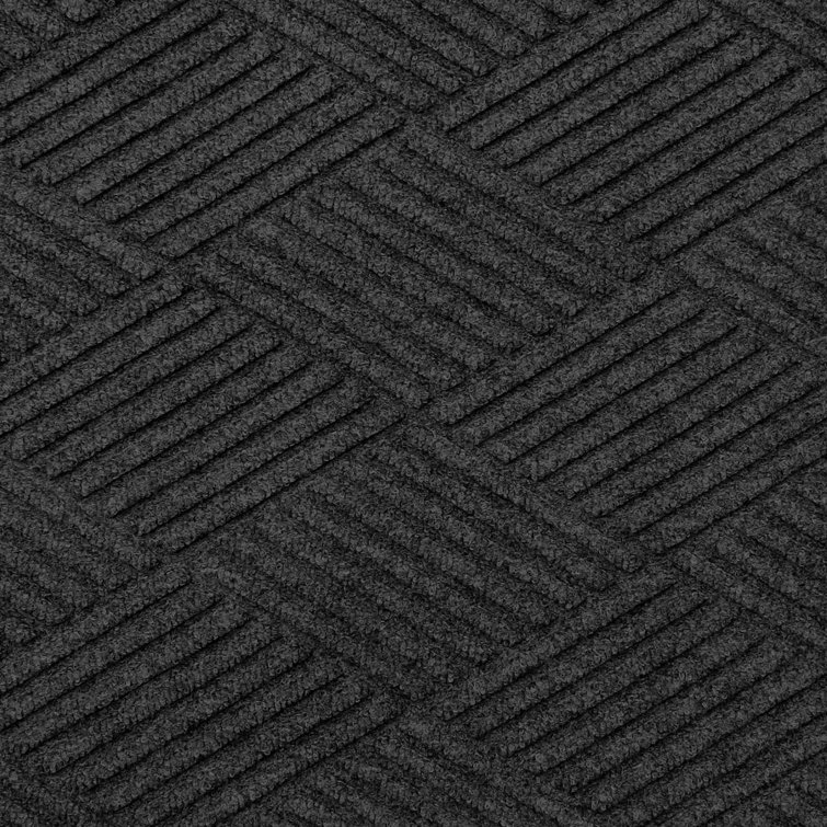 Charcoal Rubber-Backed Indoor Outdoor Stair Treads Set
