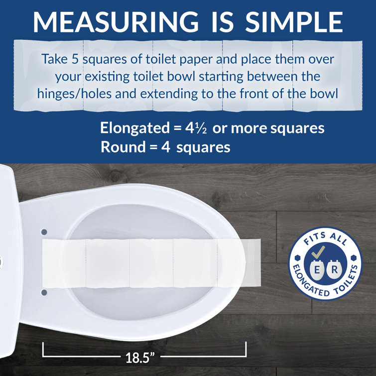 White Elongated Plastic Toilet Seat with Built-In Potty Training