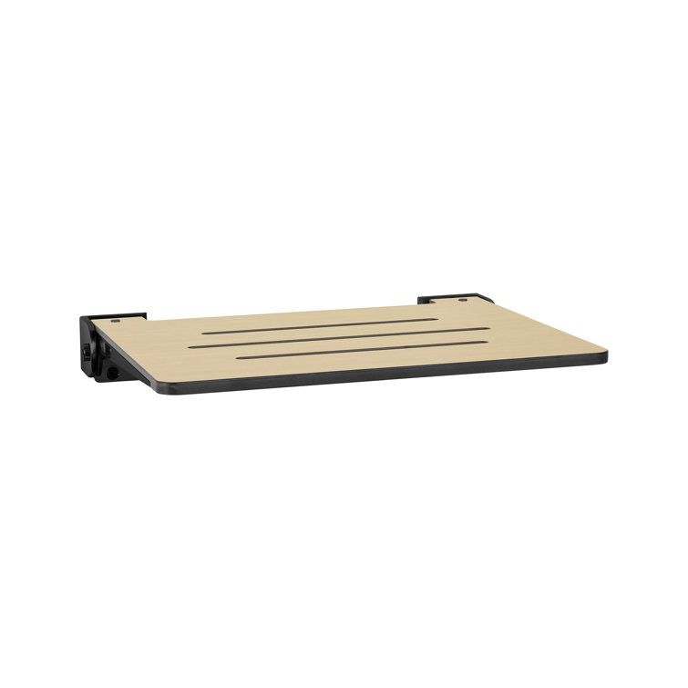 Slimline Teak Folding Wall Mount Shower Bench Seat