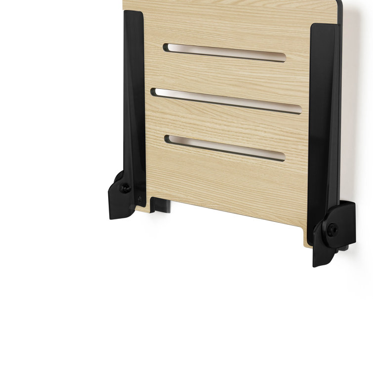 Slimline Teak Folding Wall Mount Shower Bench Seat