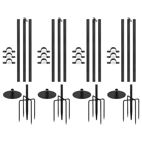 9-ft. 8-in. Powder Coated Steel Outdoor Lantern Poles