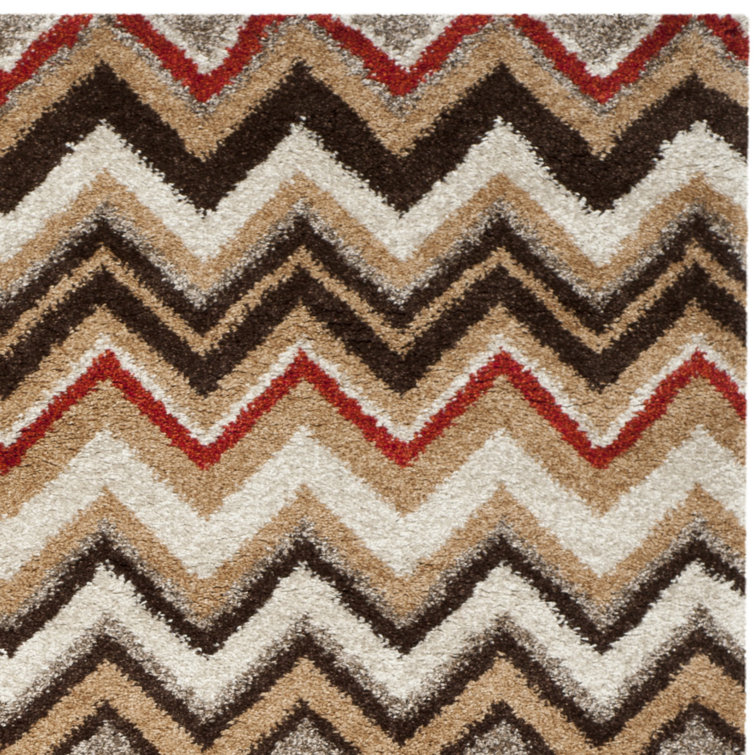 Tahoe Multicolor Stripe 4' x 6' Synthetic Easy Care Rug