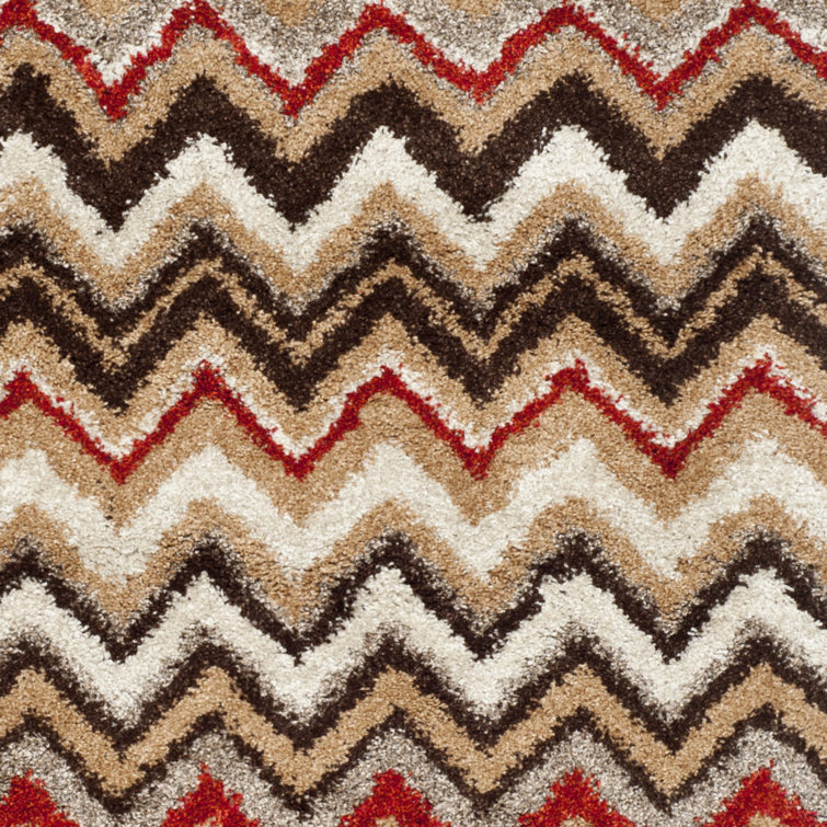 Tahoe Multicolor Stripe 4' x 6' Synthetic Easy Care Rug