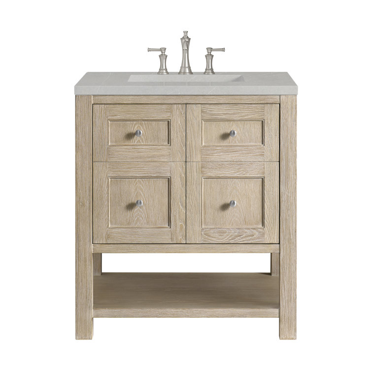Breckenridge 30" Whitewashed Oak Single Vanity with Charcoal Soapstone Top