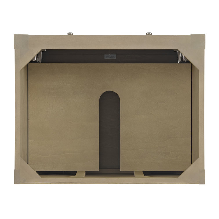 Whitewashed Oak 30" Freestanding Single Vanity Base with Satin Nickel Hardware