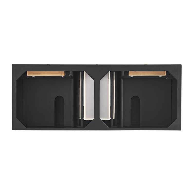Lorelai 60" Black Onyx Double Freestanding Vanity Base