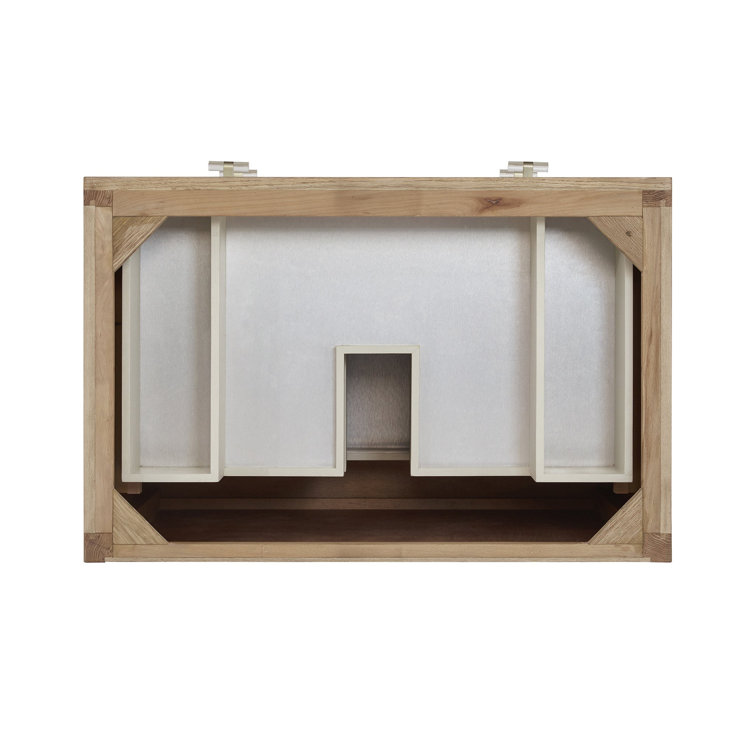 Celeste 36" Sunwashed Oak Single Vanity with Brass Knobs