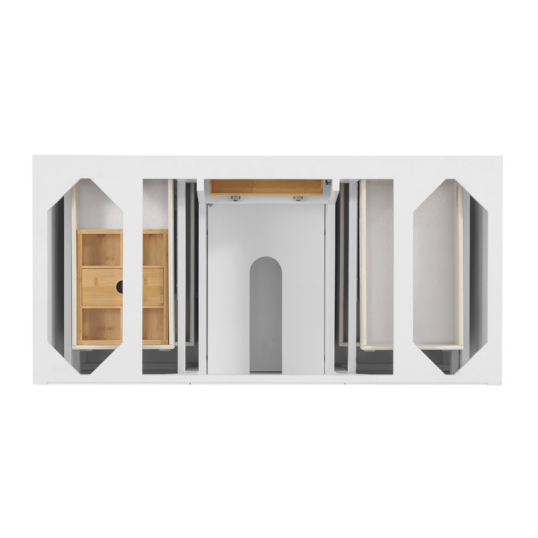 Bright White 48'' Plywood Single Bathroom Vanity Base