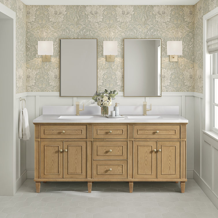 Lorelai 72" Natural Oak Double Freestanding Vanity