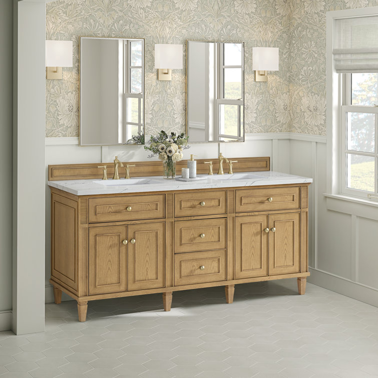 Lorelai 72" Natural Oak Double Freestanding Vanity