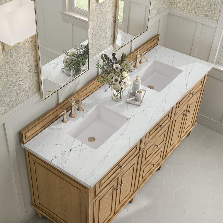 Lorelai 72" Natural Oak Double Freestanding Vanity