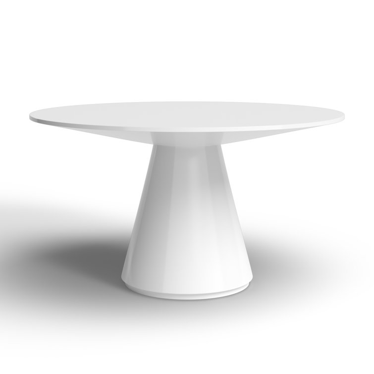 Otago Contemporary 47" Round White Reclaimed Wood Dining Table
