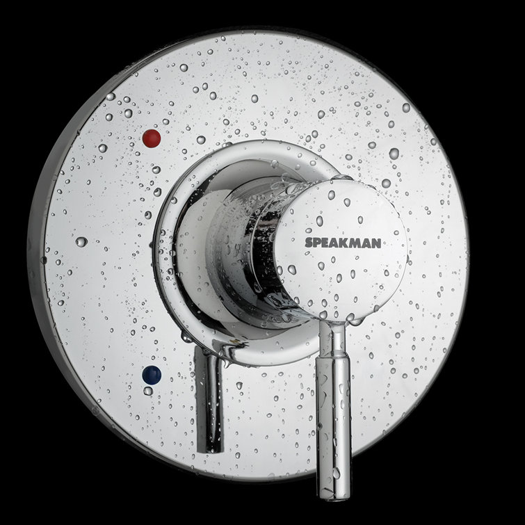 Polished Chrome Modern Lever Shower Valve Trim