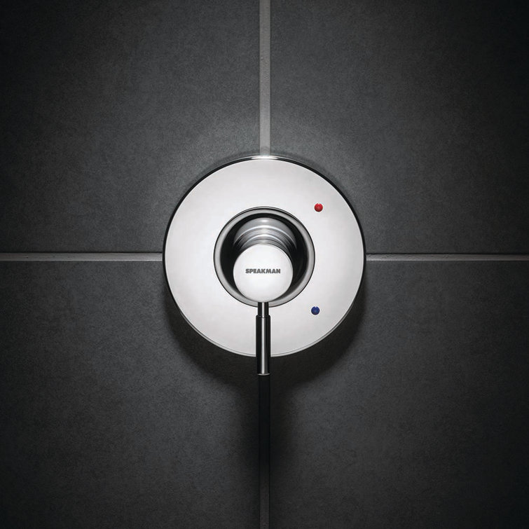 Polished Chrome Modern Lever Shower Valve Trim