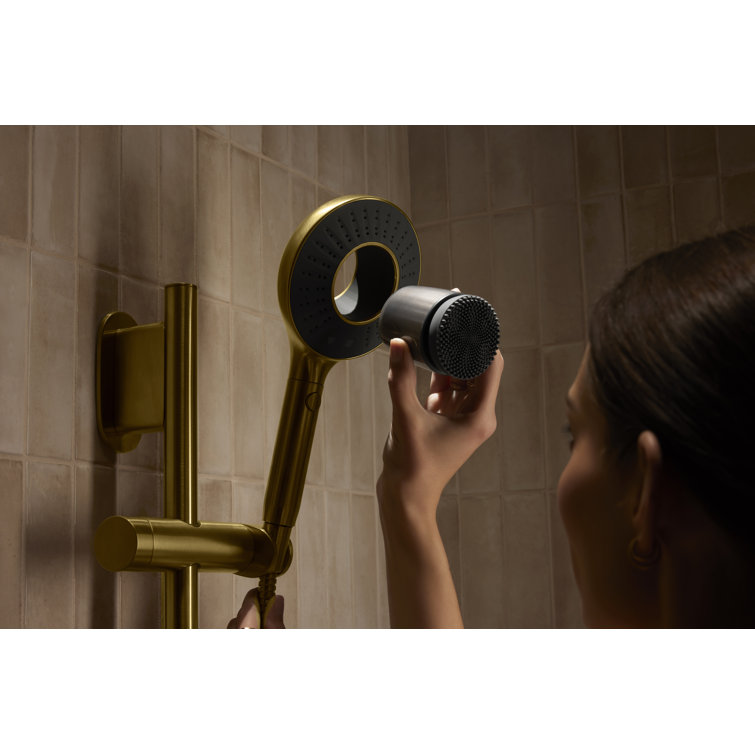 Polished Chrome Handheld Two-Function Showerhead with Cleansing Device